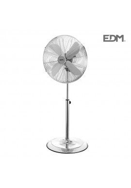 Ventilador de pie con base circular negro 45w ø aspas 40cm altura regulable 110-130 cm EDM