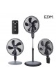 Ventilador de pie con base circular negro 45w ø aspas 40cm altura regulable 110-130 cm EDM