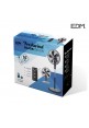 Ventilador de pie con base circular negro 45w ø aspas 40cm altura regulable 110-130 cm EDM