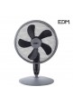 Ventilador de pie con base circular negro 45w ø aspas 40cm altura regulable 110-130 cm EDM