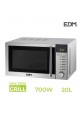 MICROONDAS 20 LITROS CROMADO 700W CON GRILL EDM