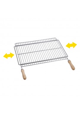 PARRILLA BARBACOA EXTENSIBLE 50X40CM ACERO ZINCADO