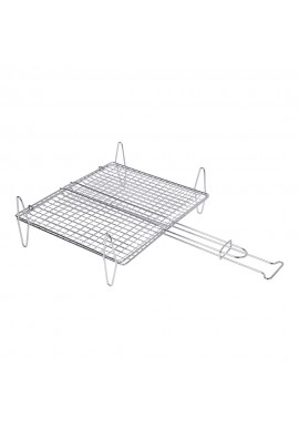 PARRILLA BARBACOA EXTENSIBLE 50X40CM ACERO ZINCADO